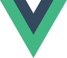 Logo von Vue.js, ein grünes 'V' auf weißem Hintergrund, repräsentiert das progressive JavaScript-Framework.